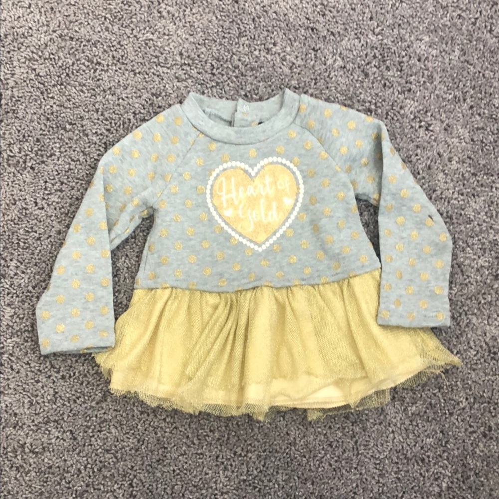 3 for $10. Gray/Gold sweater dress